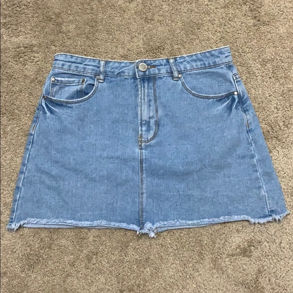 Denim High Waisted Skirt